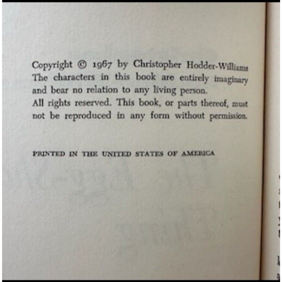 The Egg Shaped Thing, Christopher Hodder-Williams 1967 Hardback 1st Ed Vintage - Picture 2 of 10